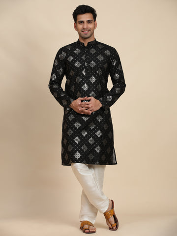 Black Sequence Kurta