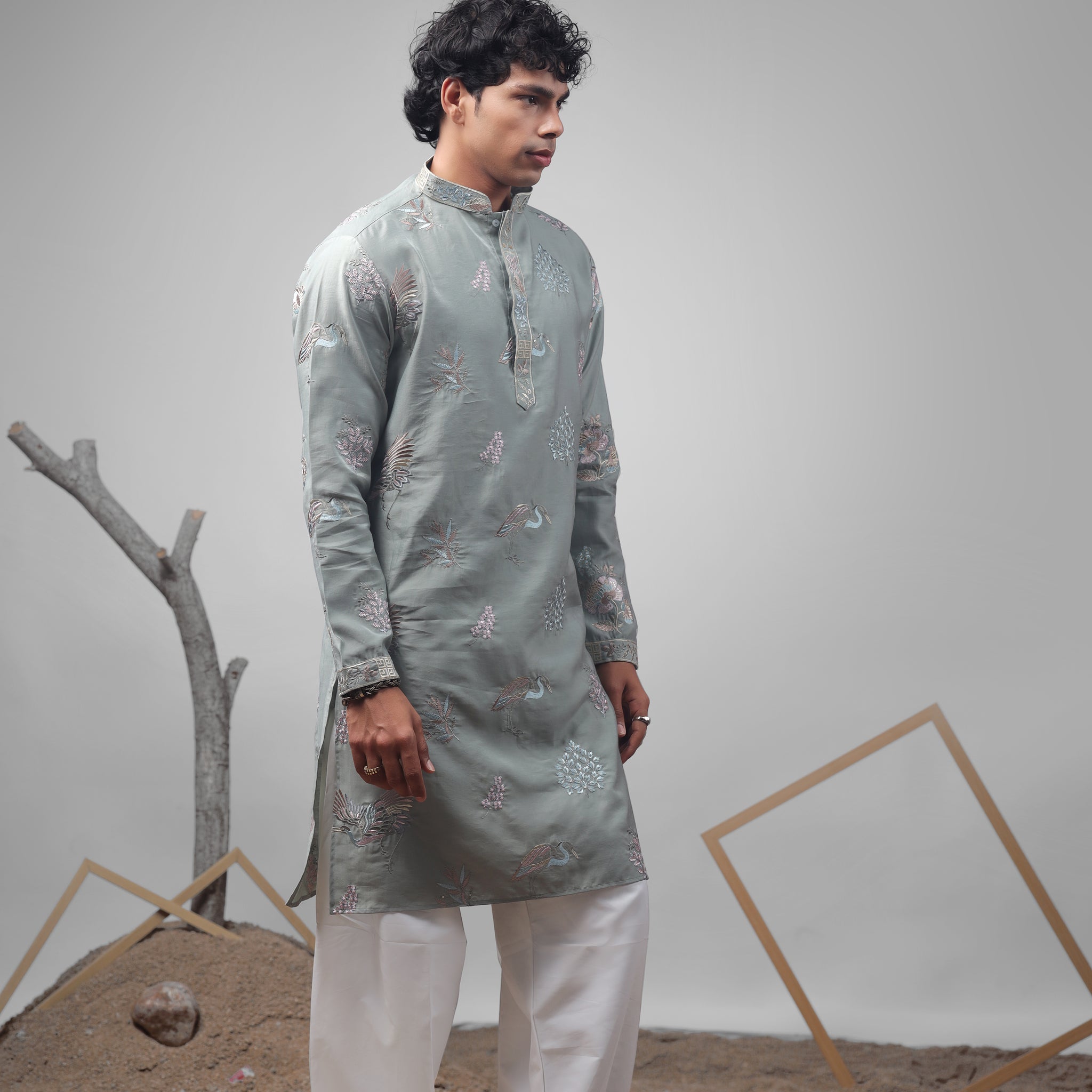 Pastel Green Embroidery Kurta
