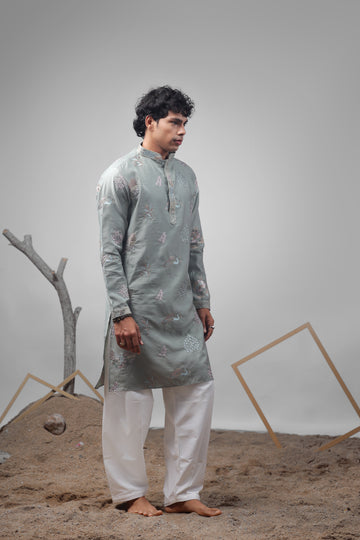 Pastel Green Embroidery Kurta