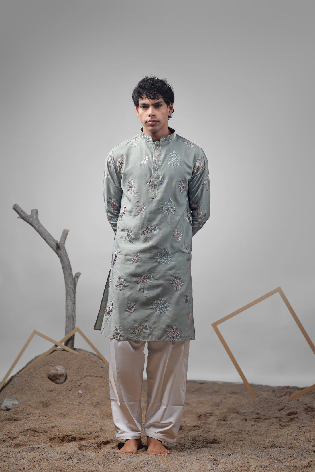 Pastel Green Embroidery Kurta