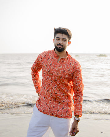 Sunset Ikat Short Kurta