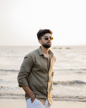 Signature Olive Green Linen Shirt