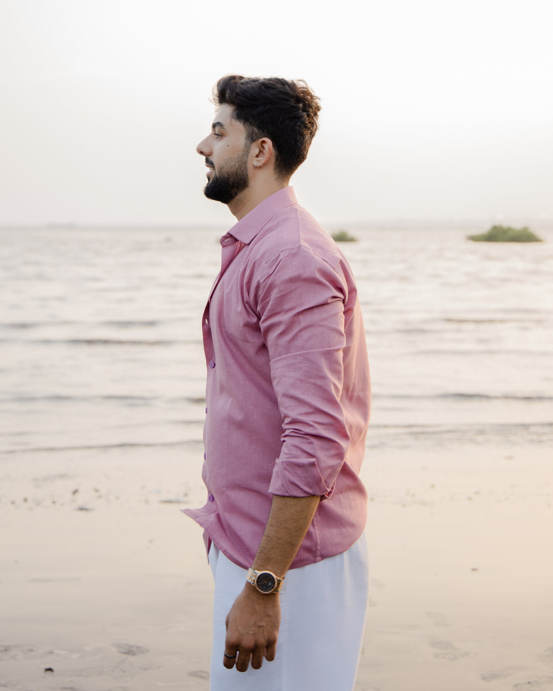 Dusty Pink Linen Shirt