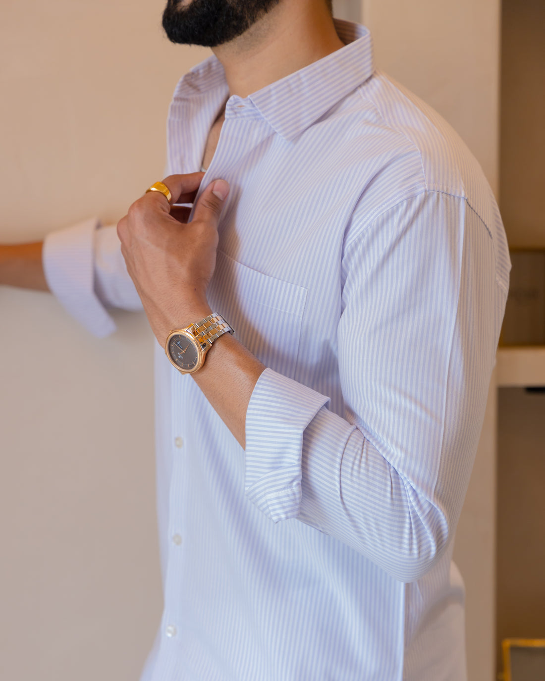 Lilac Striped Shirt