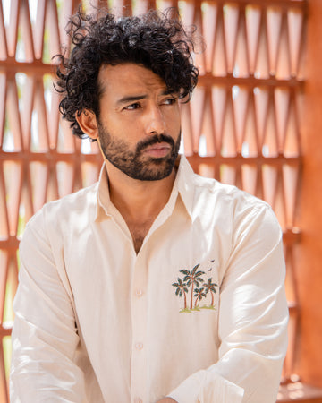 Palm Tree Embroidered Shirt