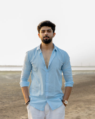 Blue Linen Shirt