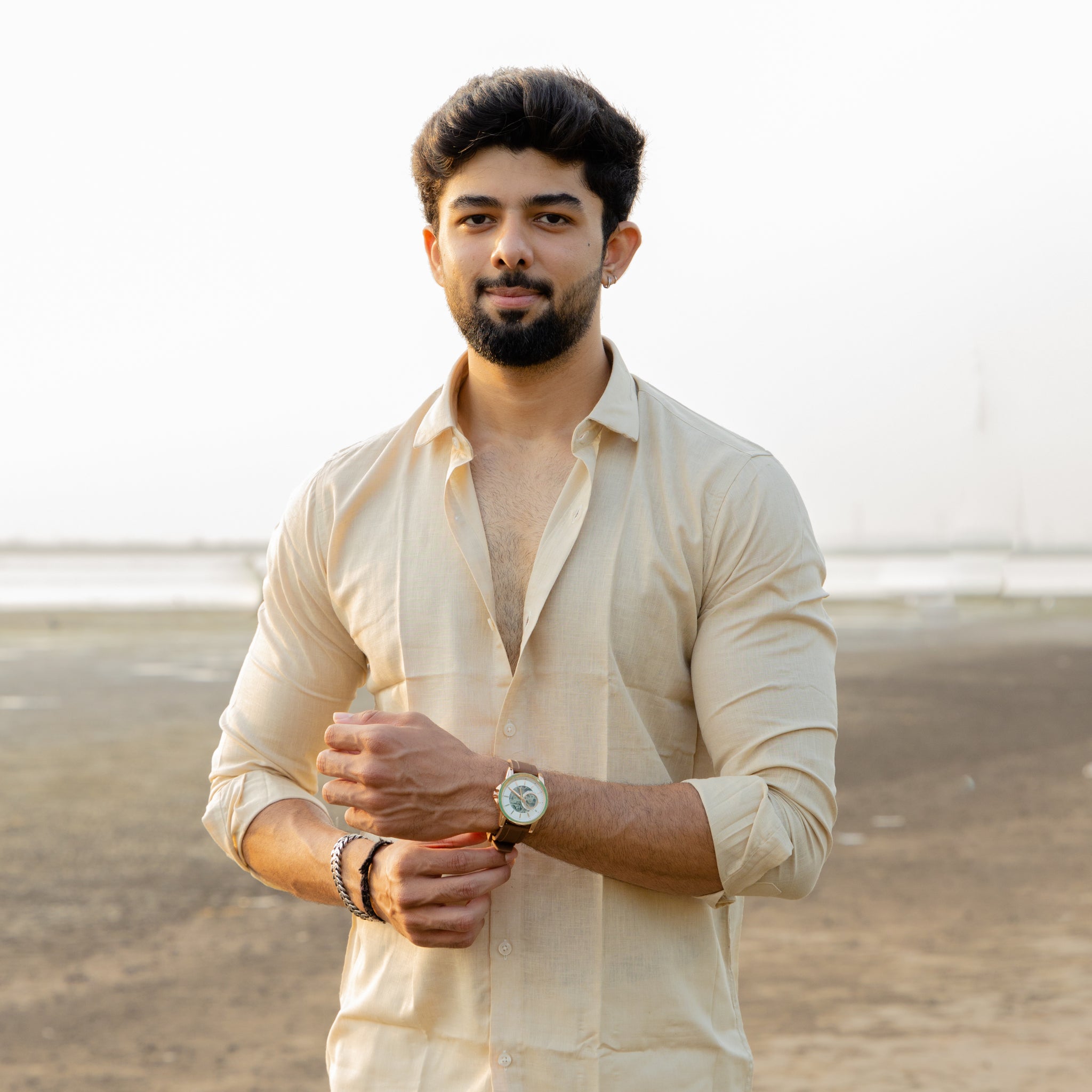 Cream Linen Shirt