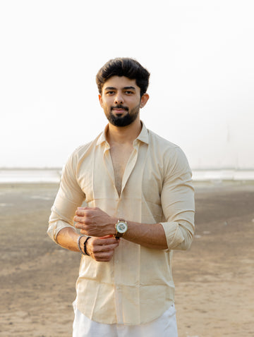 Cream Linen Shirt