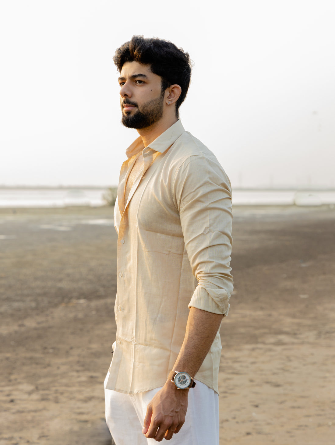 Cream Linen Shirt