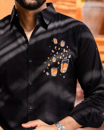 Floating Lantern Artisan Embroidered Shirt