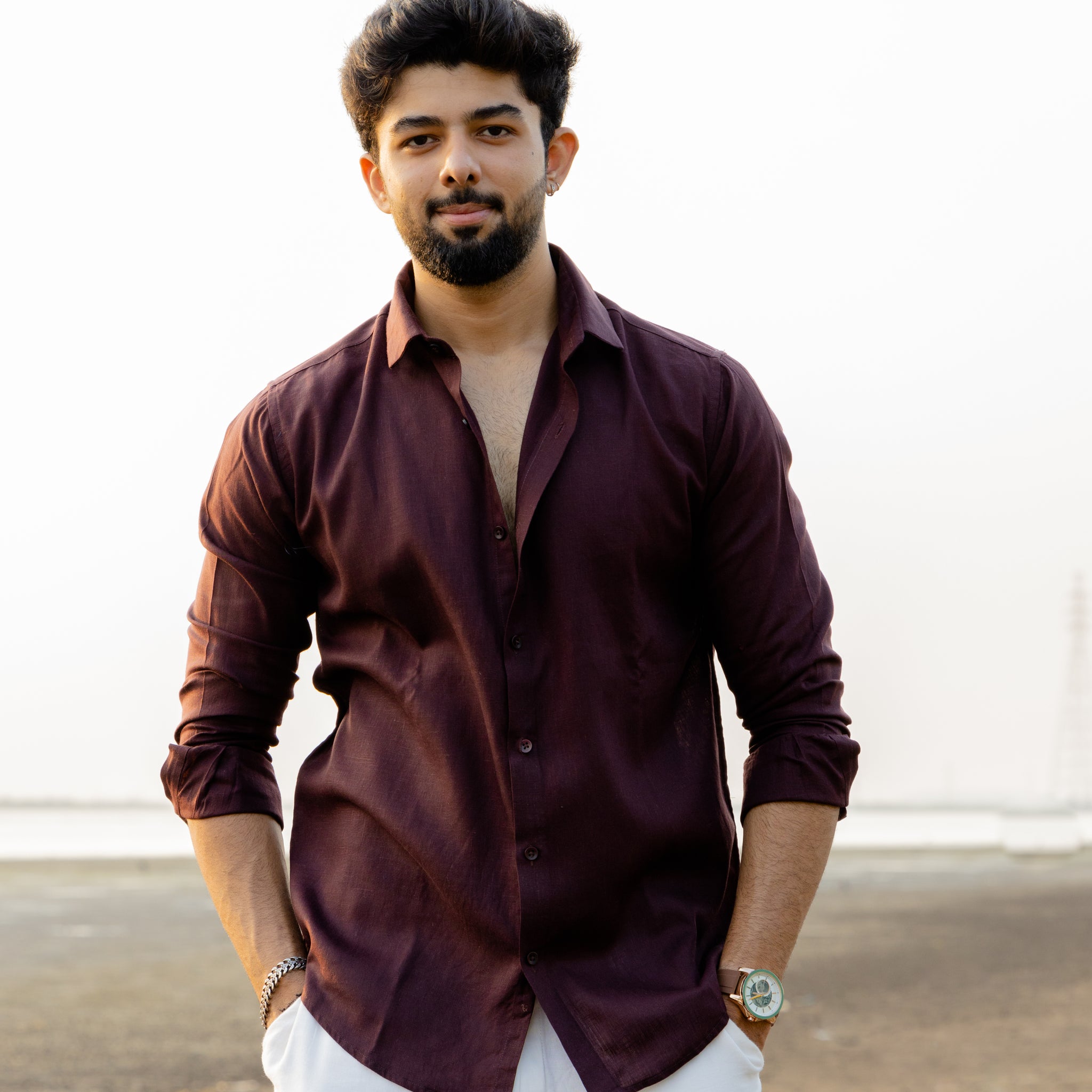 Brown Linen Shirt