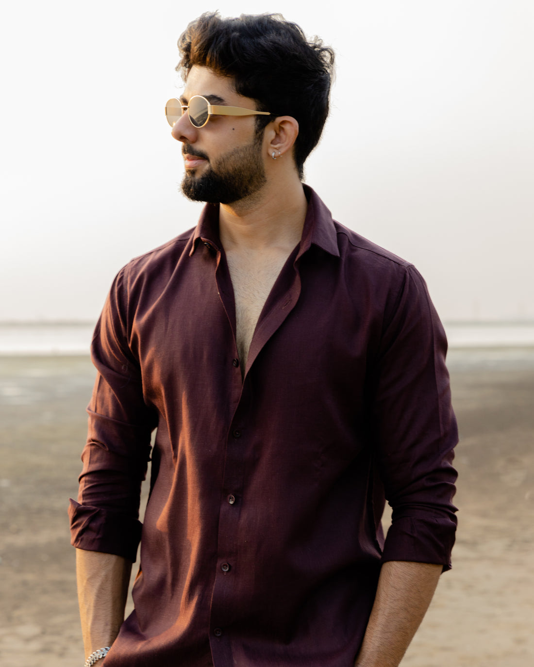 Brown Linen Shirt