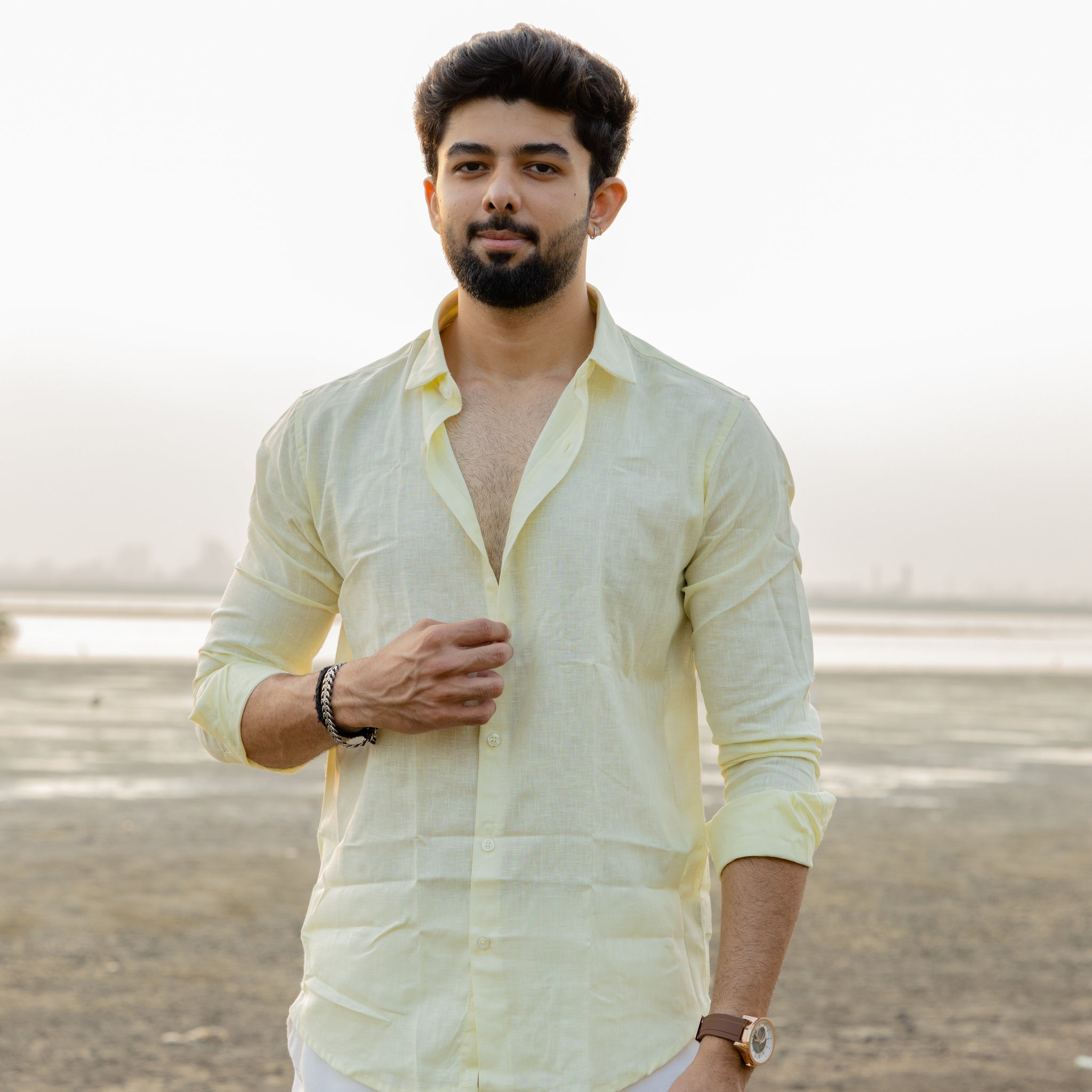 Butter Yellow Linen Shirt