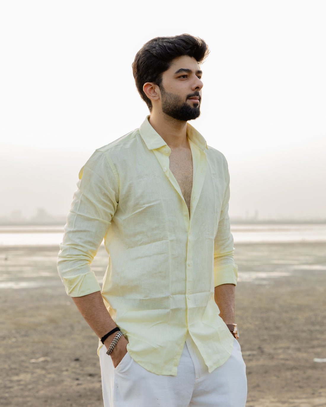 Butter Yellow Linen Shirt
