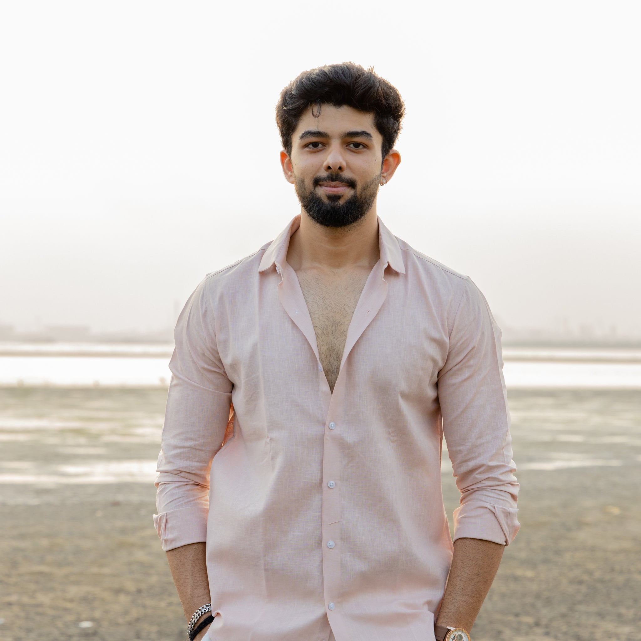 Blush Pink Linen Shirt