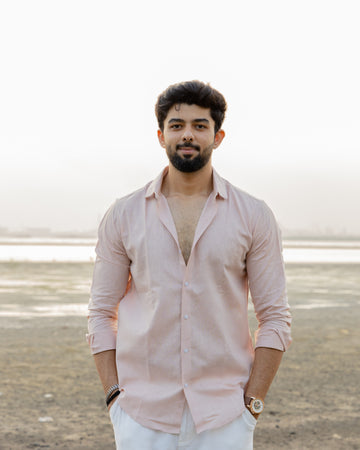 Blush Pink Linen Shirt