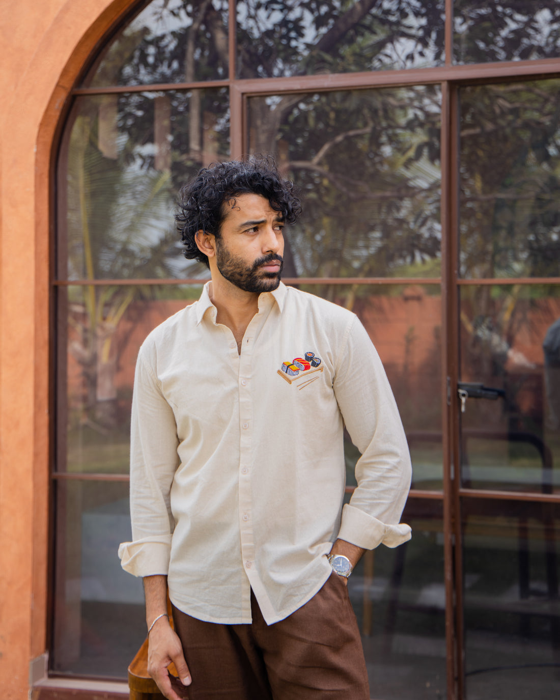 Sakura Sushi Embroidered Shirt