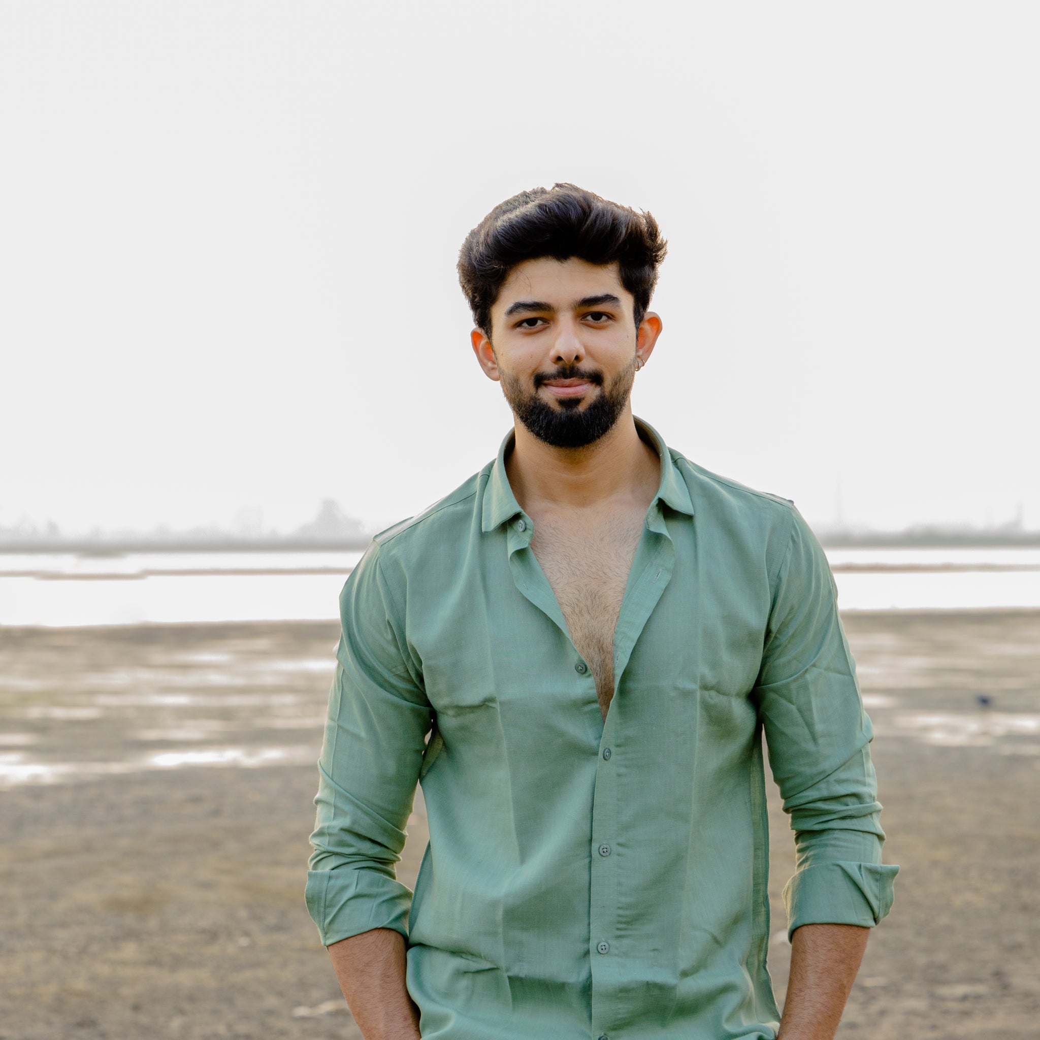 Green Linen Shirt