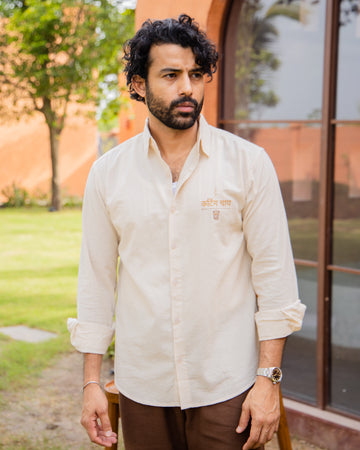 Cutting Chai Embroidered Shirt