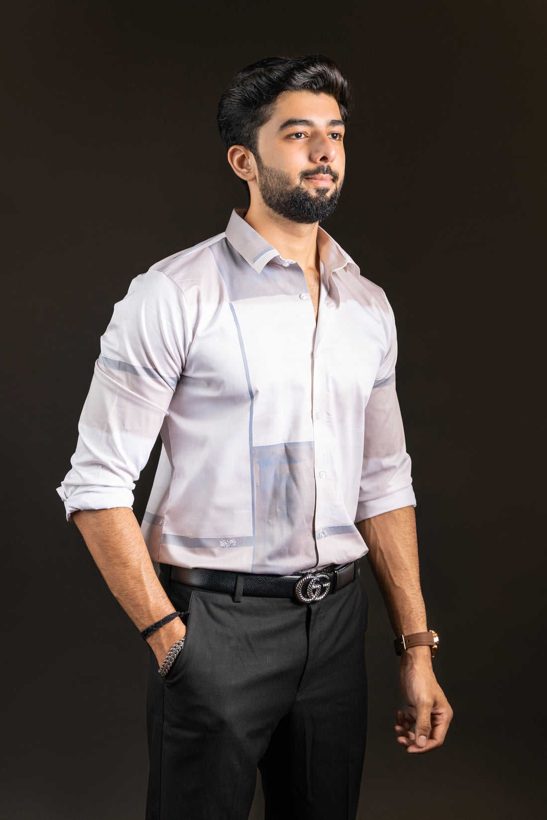 Sand Mist Dual Shade Stitch-less Shirt