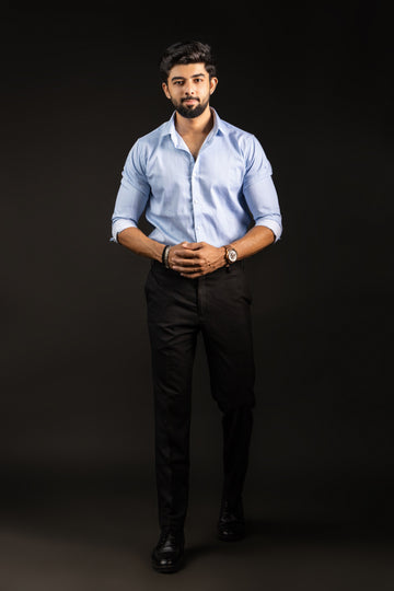 Ice Blue Stripe Shirt