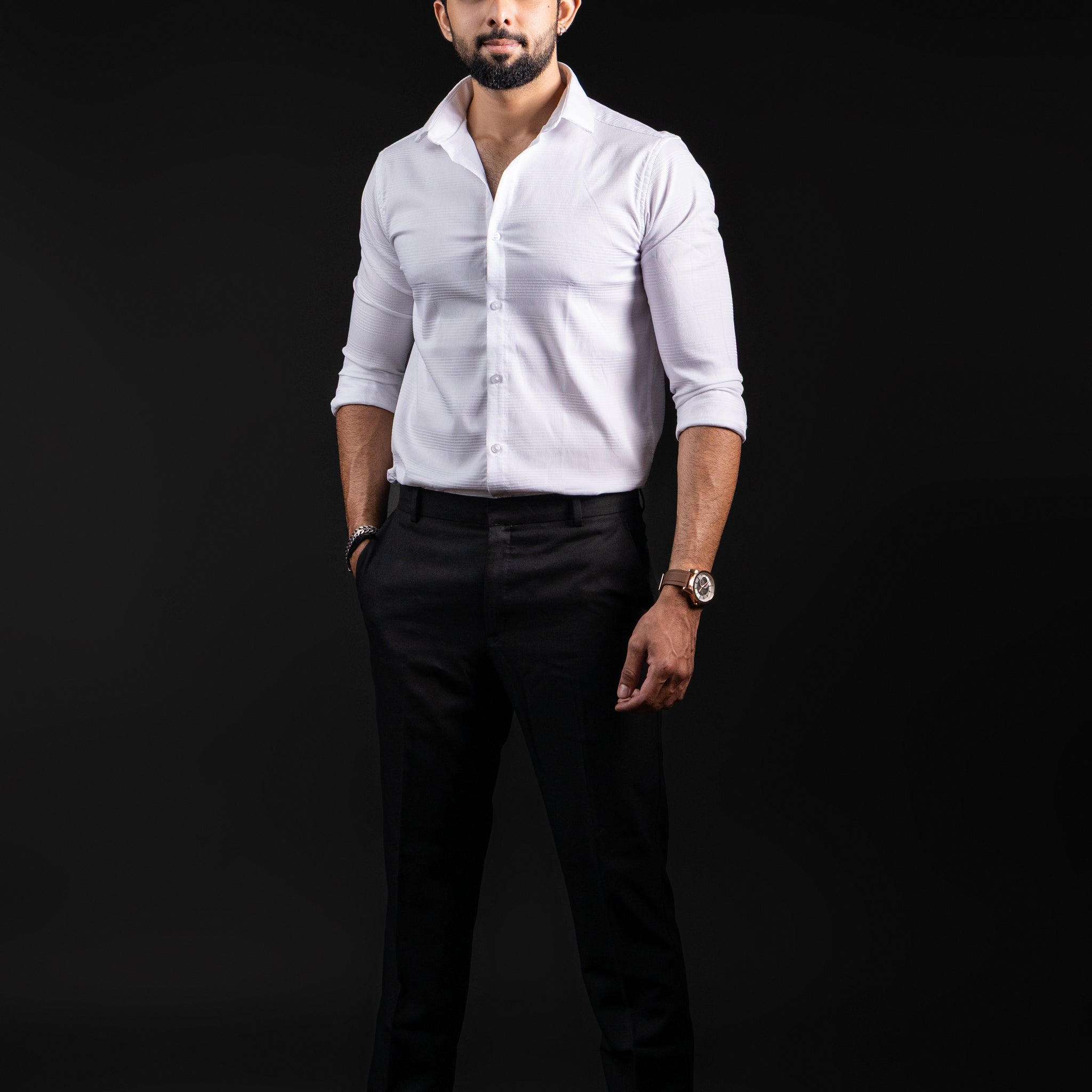 Classic White Texture Shirt