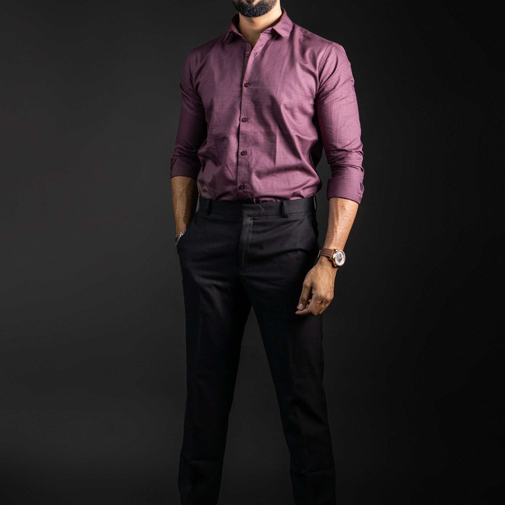 Mulberry Wine Premium Cotton Shirt