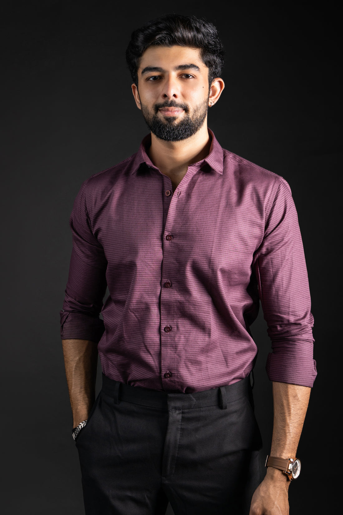 Mulberry Wine Premium Cotton Shirt