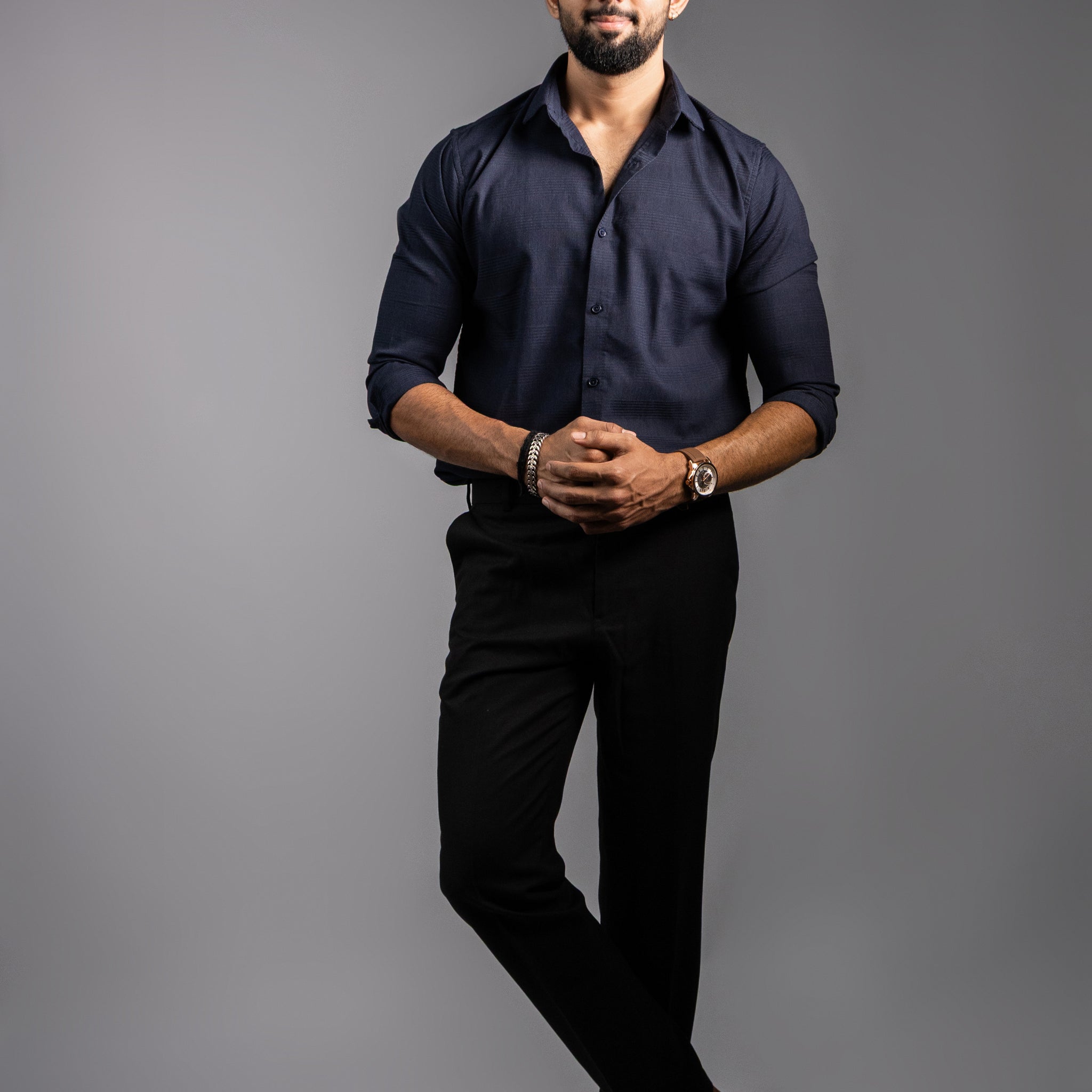 Midnight Black Texture Shirt