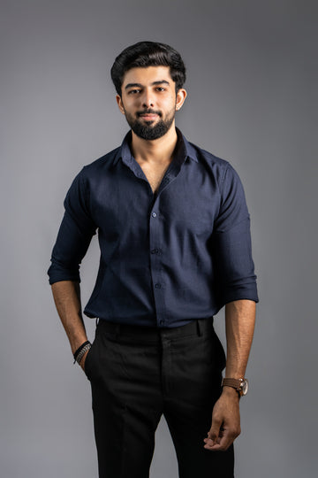 Elite Navy Texture Shirt