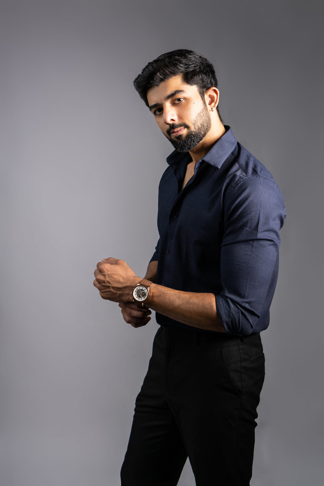 Elite Navy Texture Shirt