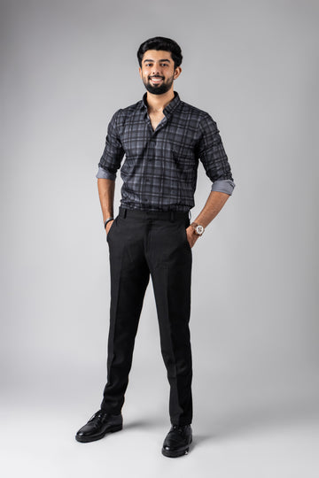 Black Jack Checks Stitchless Shirt