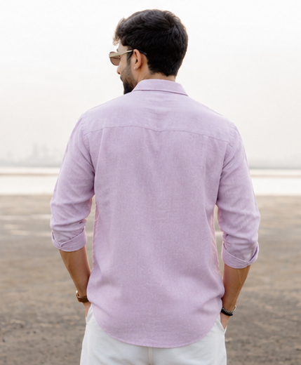 Hot Lavender Linen Shirt