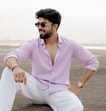 Hot Lavender Linen Shirt
