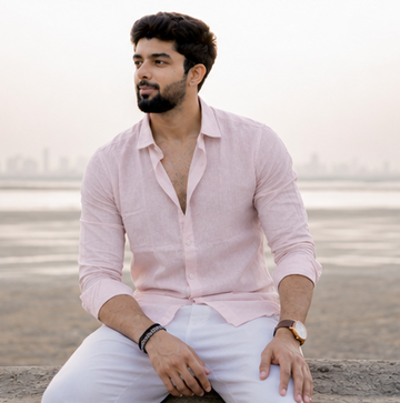 Powder Pink Linen Shirt