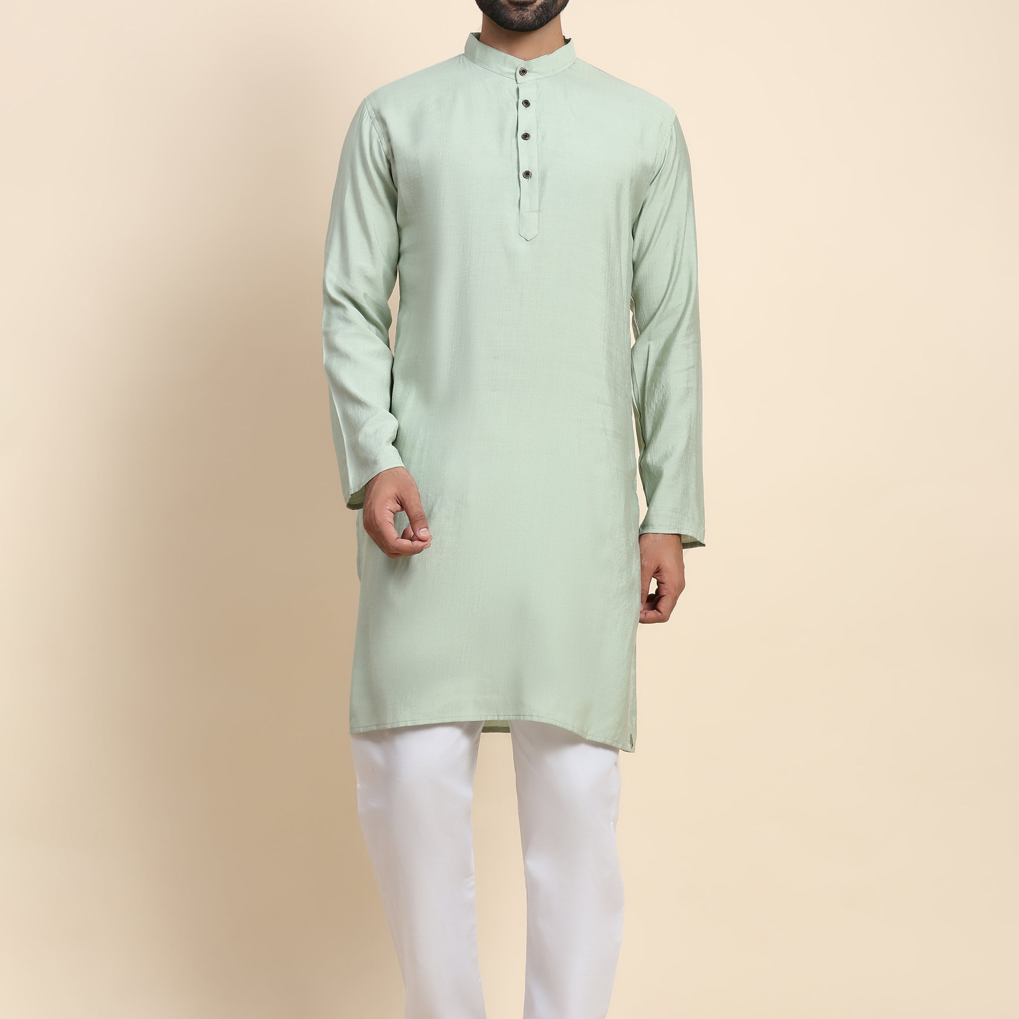 Green Solid Kurta