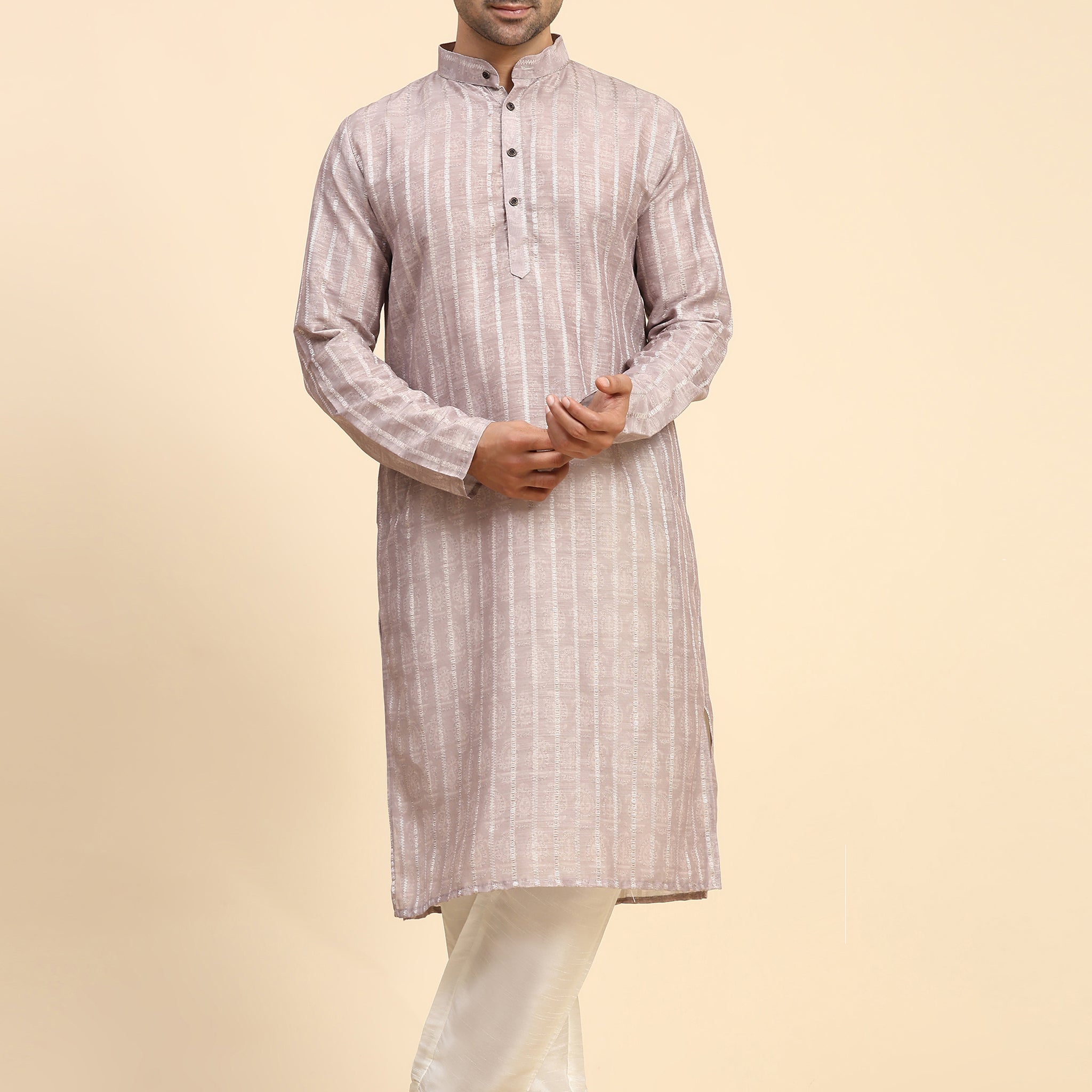 Mauve Printed Kurta