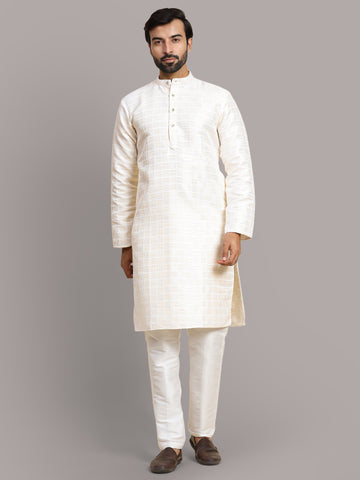 White Sequence Kurta Set