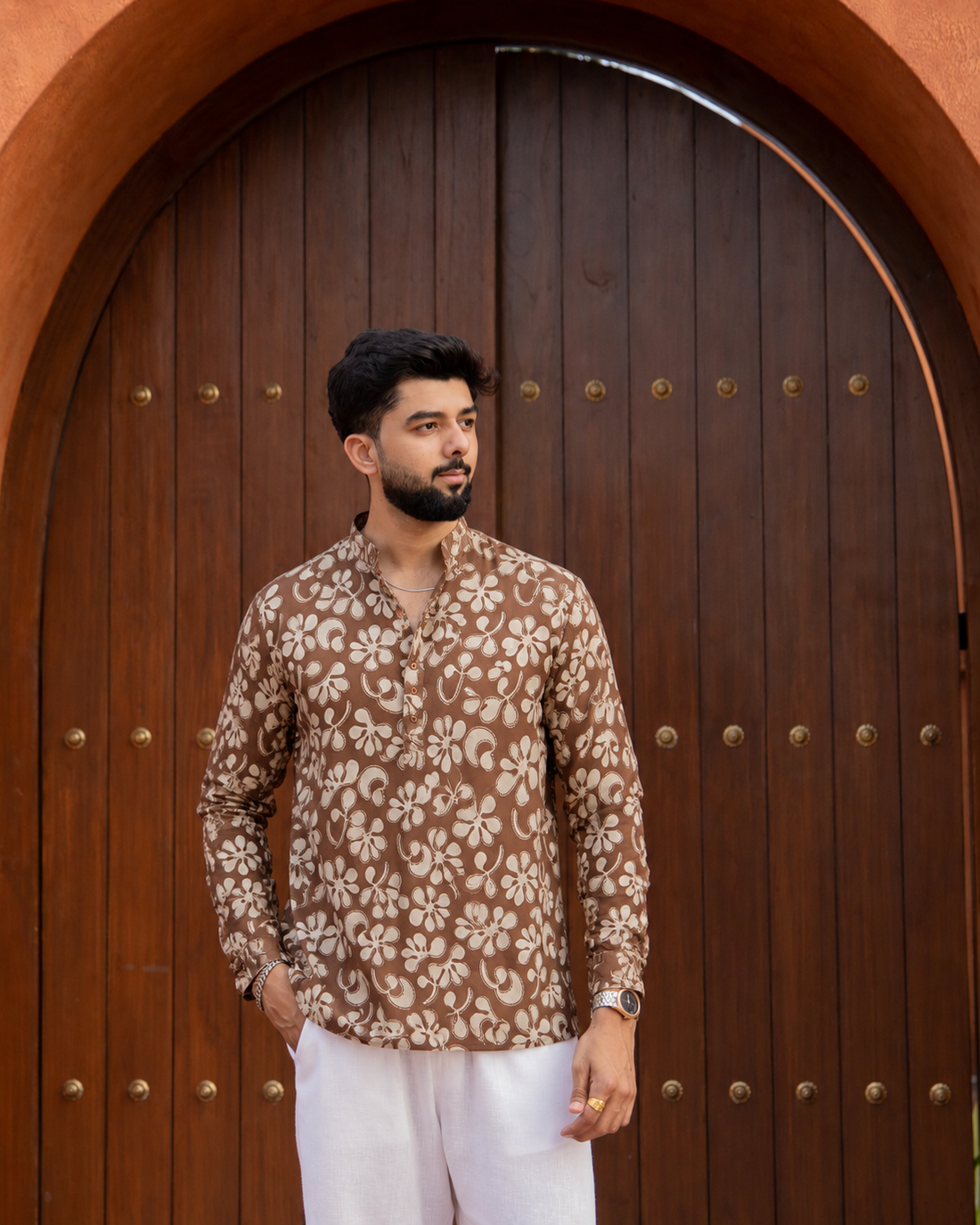 Cocoa Bloom Printed Short Kurta