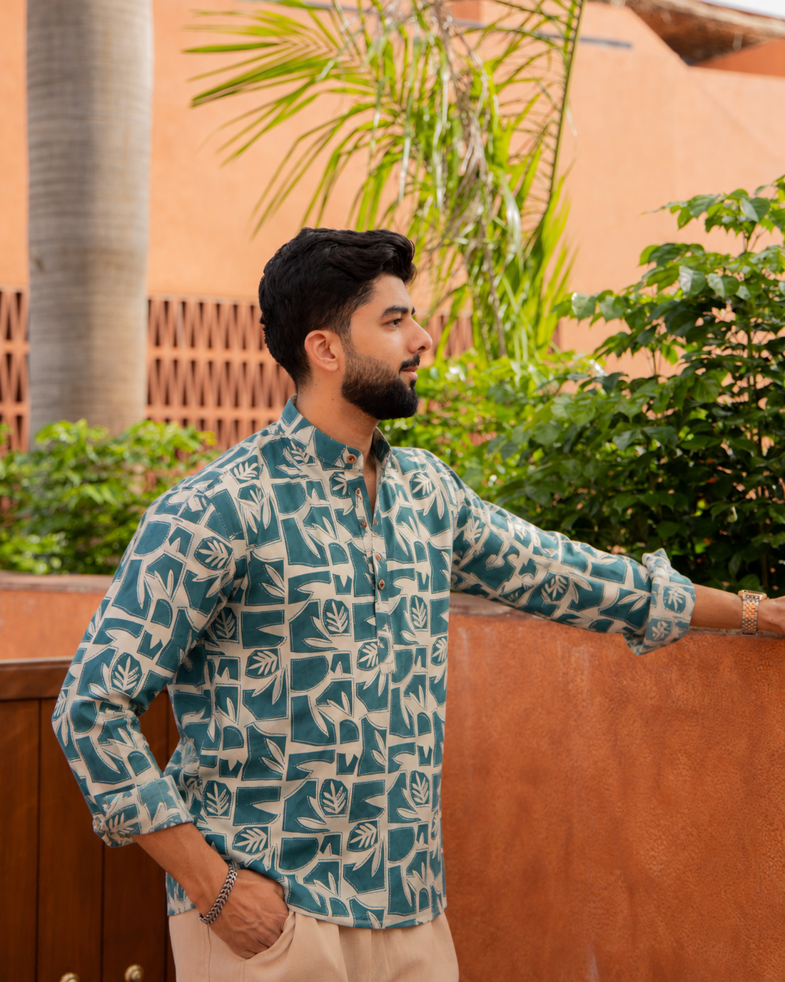 Ocean Teal Short Kurta
