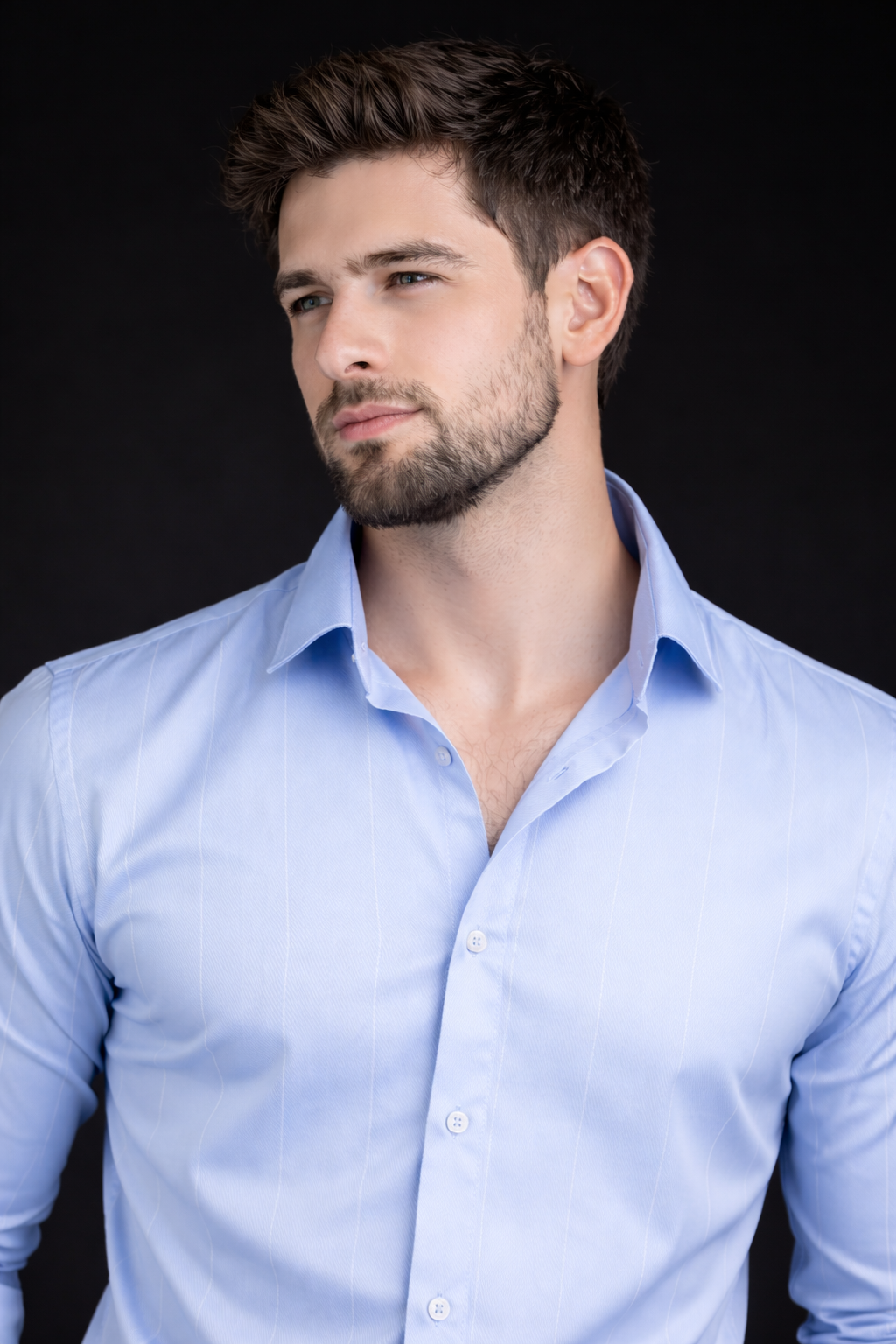 Ice Blue Stripe Shirt