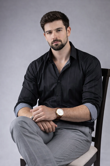 Black Luxe Pinstripe Shirt