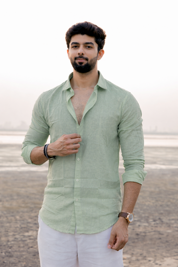 Light Green Linen Shirt