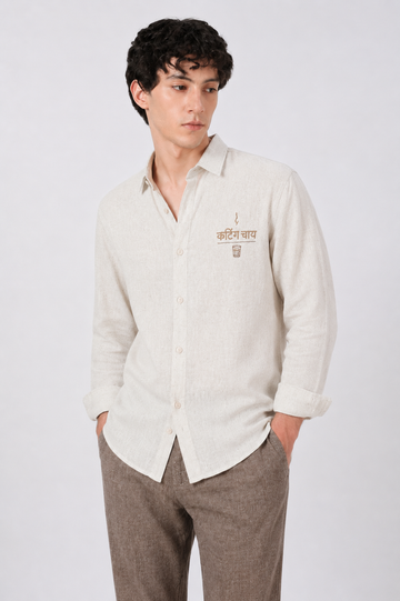 Cutting Chai Embroidered Shirt