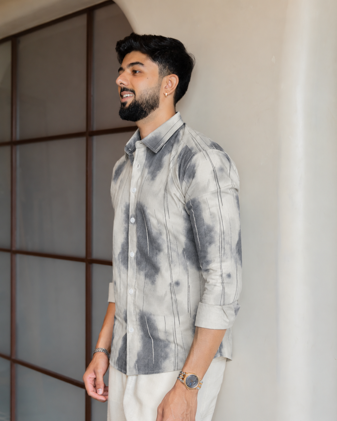 Slate Wash Textured Shirt