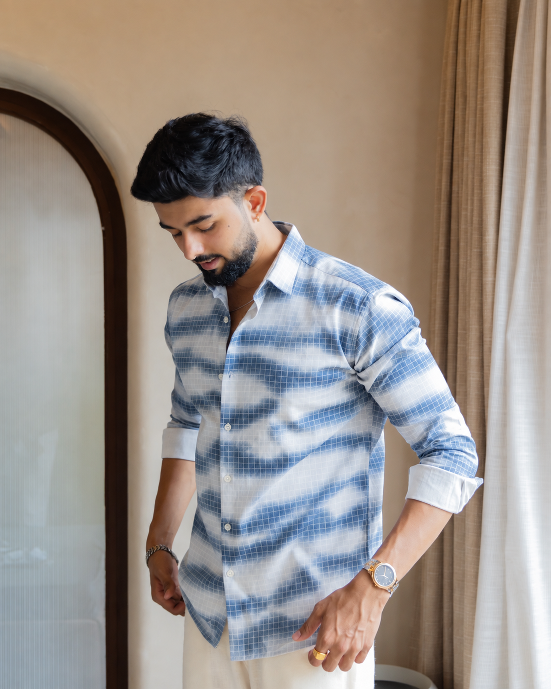 Azure Mist Check Shirt