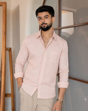 Light Orange Striped Shirt