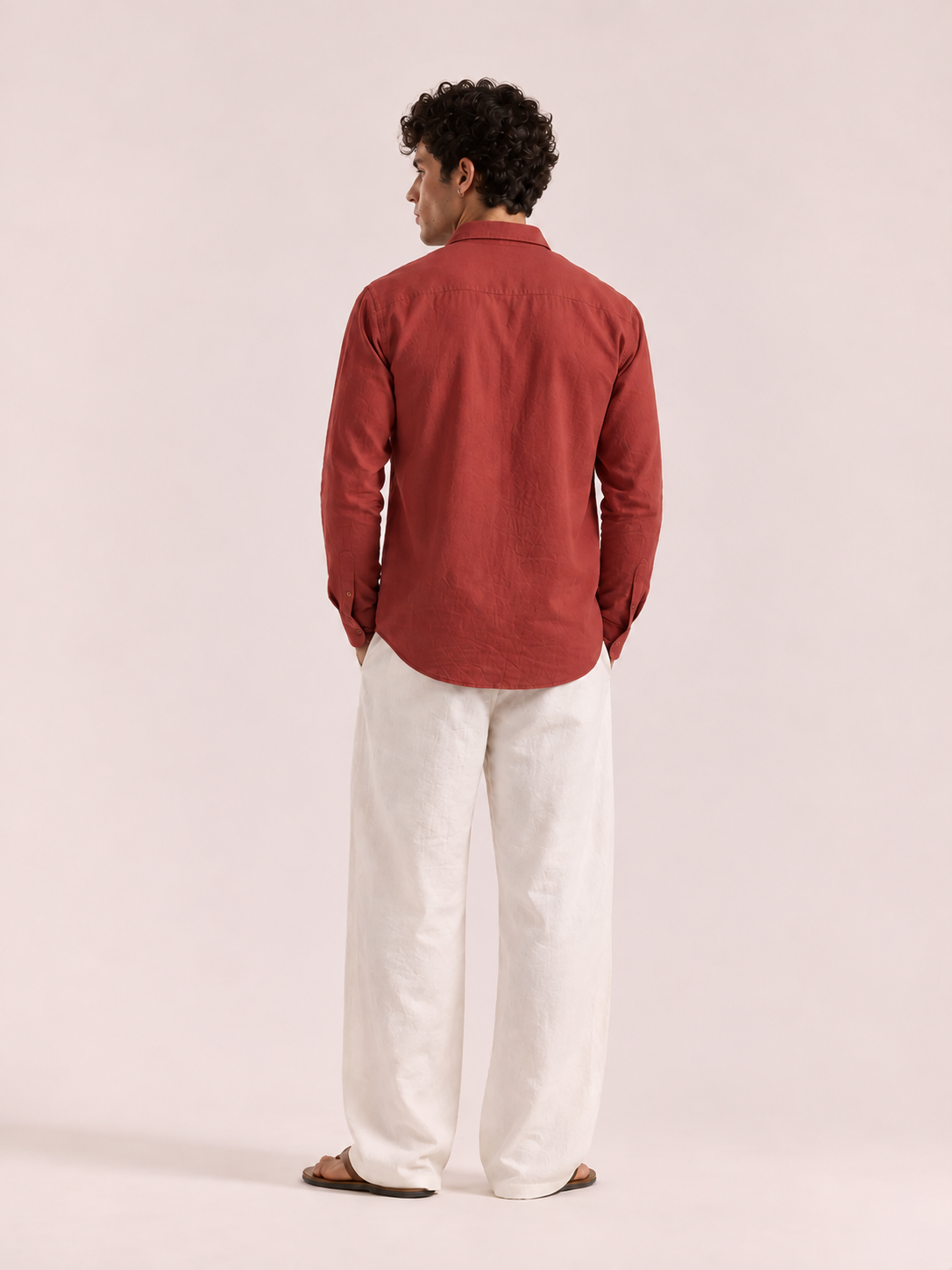 Burnt Terracotta Linen Shirt