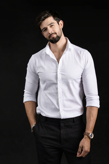 Classic White Texture Shirt