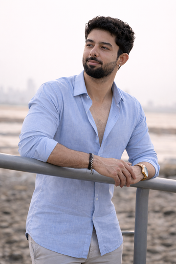 Cloud Blue Linen Shirt